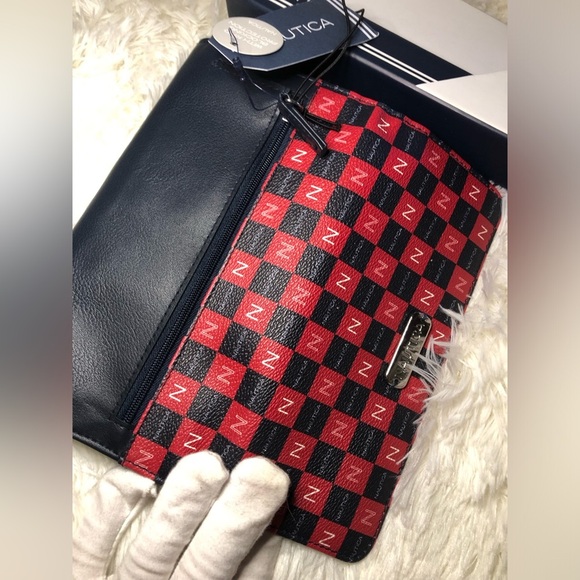 Nautica Red and Black Checkered Wallet - Picture 12 of 12